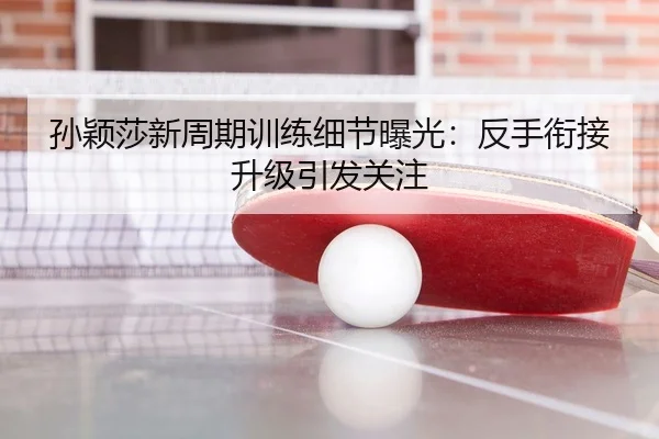 孙颖莎新周期训练细节曝光：反手衔接升级引发关注